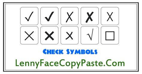 Ascii Code For Check Mark Symbol