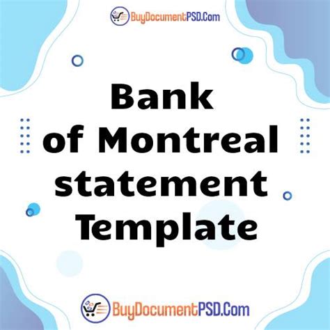 Buy Bmo Bank Of Montreal Statement Template Buy Document And Psd For