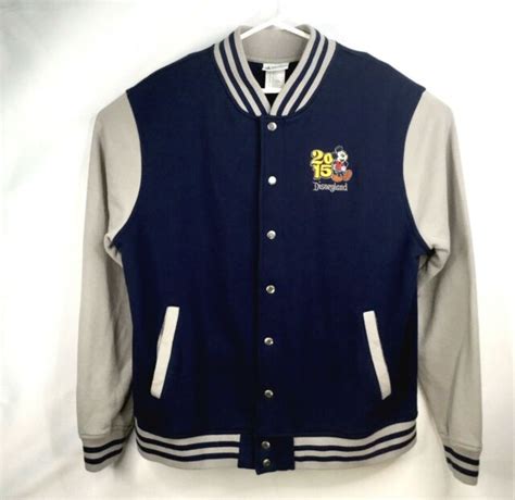 Disney Parks Varsity Jacket Lined Blue Gray Mens Size Xxl Ebay