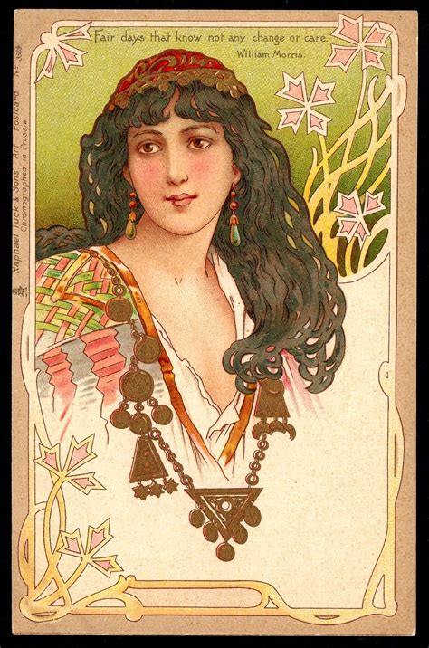 Art Nouveau Postcard Art Nouveau Art Nouveau Illustration Art Deco