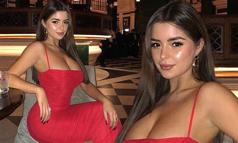 Demi Rose Slips Her Incredible Curves Into A Red Ruched Skintight Dress