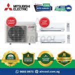 Mitsubishi Aircon System 2 MXY2G20VA2 MSXYFN10VE X 2 Free Installation