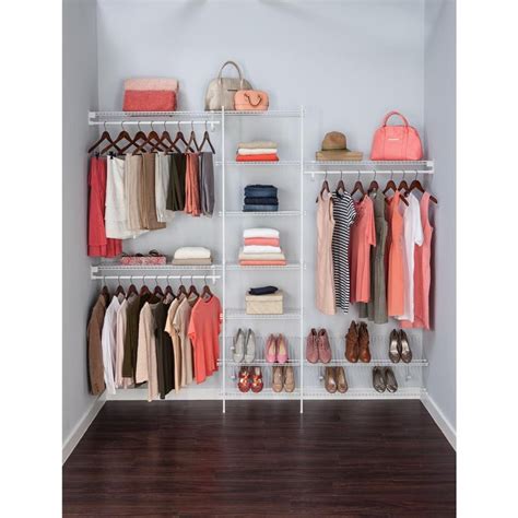 This kit is designed for closet space that is 5 ft. ClosetMaid SuperSlide 5 ft. to 8 ft. 12.9 in. D x 96 in. W ...