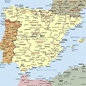 Mapa Político de España - Tamaño completo