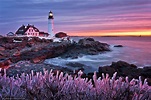 Portland Head Light, Cape Elizabeth, Maine, lighthouse, Gulf of Maine ...