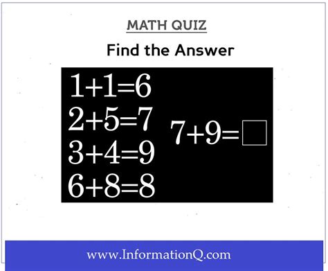 Simple Math Quiz For Kids Math Questions And Answers
