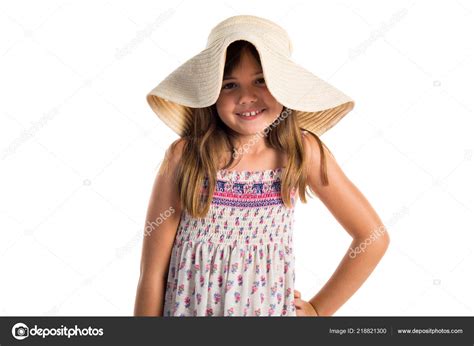 Little Girl Big Hat Stock Photo By ©luismolinero 218821300