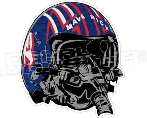 Maverick Top Gun Helmet Decal Sticker