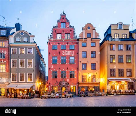 Town Houses In Stortorget Square Historic Centre Gamla Stan