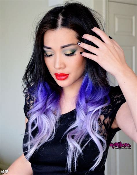 Dark Brown Hair With Purple Highlights Underneath 2015