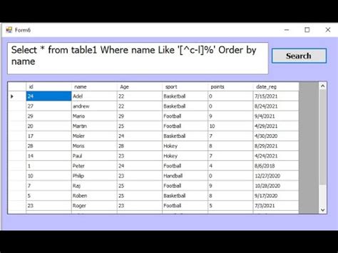 Vb Net Tutorial How To Filter Data From Sql Database In Datagridview Using Datetimepicker In Vb
