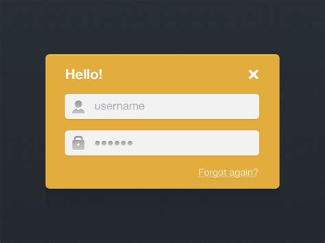 Free Simple Login Form Psd Free Psdvectoricons