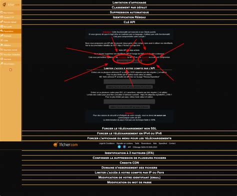 Comment obtenir sa clé APi de 1fichier.com