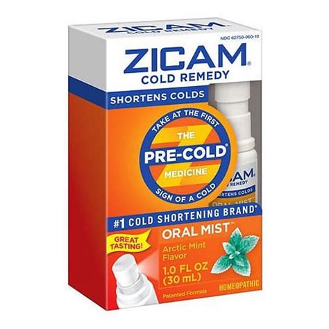 Zicam Cold Remedy Pre Cold Medicine Oral Mist Arctic Mint 1 Oz