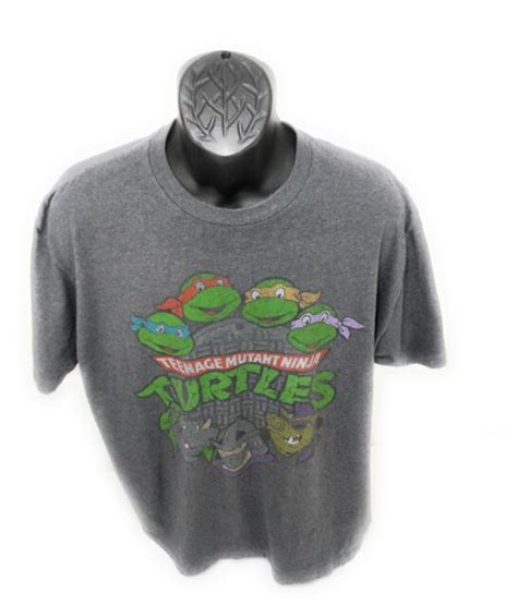 Teenage Mutant Ninja Turtles Tmnt Gray Short Sleeve T Shirt Mens Xl