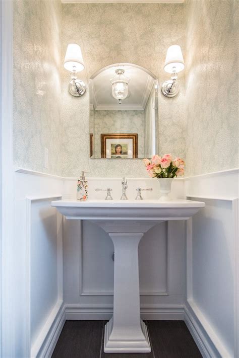 Traditional Powder Rooms Pinterest Wallpaper Gorgeous New Gray And