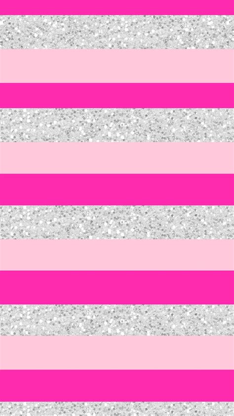 Download Portrait Pink And Silver Glitter Stripes Wallpaper
