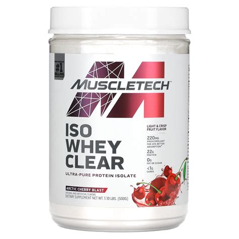 Muscletech Iso Whey Clear Ultra Pure Protein Isolate Arctic Cherry