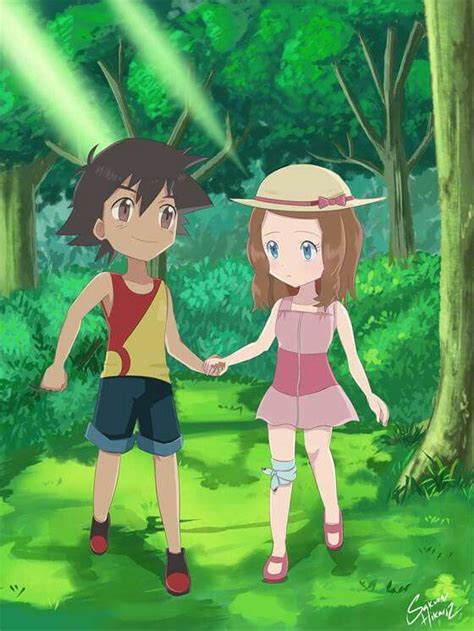 Pokemon Waifu Pokemon Manga Ashes Love Pokemon Ash And Serena Types
