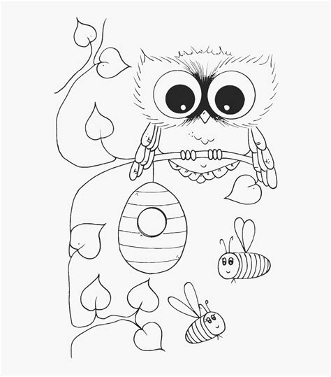 Baby Owl Clipart Black And White Cute Owl Owl Coloring Pages Free