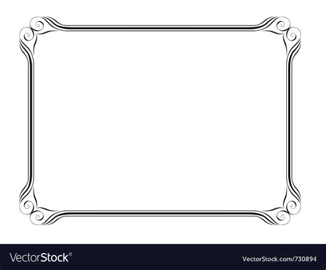 Simple Ornamental Decorative Frame Royalty Free Vector Image