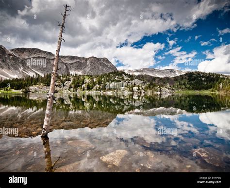 Mirror Lake At Medicine Bow Mountain National Forest A Wyoming