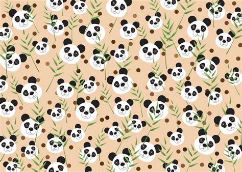 Cute Cartoon Panda Pattern 2558253 Vector Art At Vecteezy
