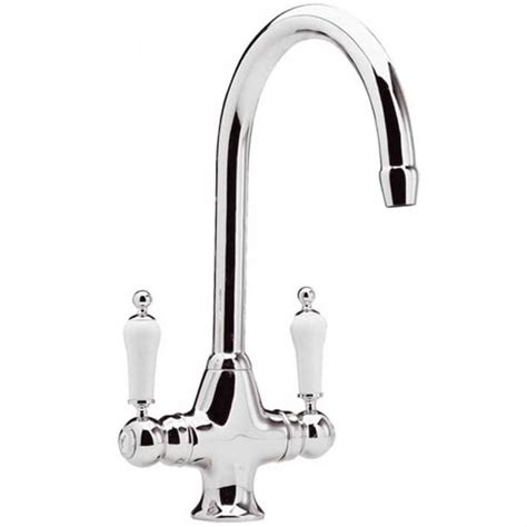 Nuie Traditional Cruciform Dual Lever Chrome Kitchen Sink Mixer Tap