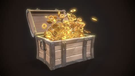 Stylized Treasure Chest 3D model animated | CGTrader