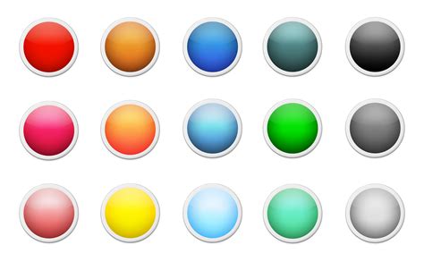 Set Of Colored Round Buttons 699359 Vector Art At Vecteezy