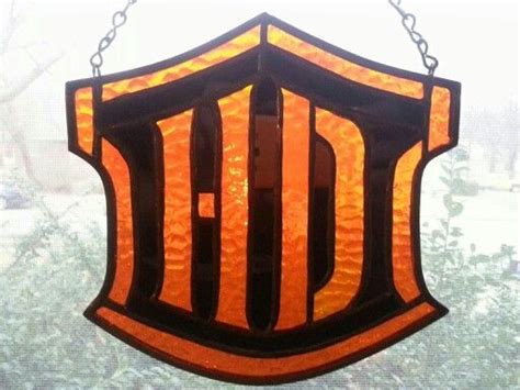 Harley Davidson Logo Stained Glass Home And Living Garden Decoration