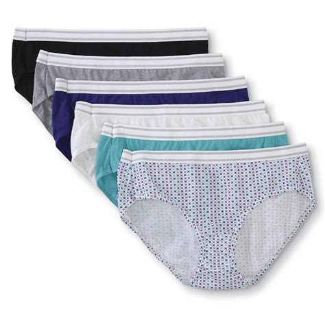 Hanes Womens 6 Pack Cotton Hipster Panties Pp41sc