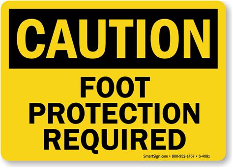 Foot Protection Required Ppe Sign Quick Delivery Sku S 4081