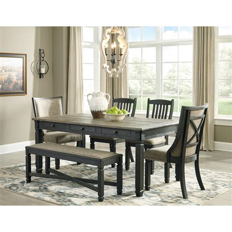 Ashley Signature Design Tyler Creek Relaxed Vintage 6 Piece Table And