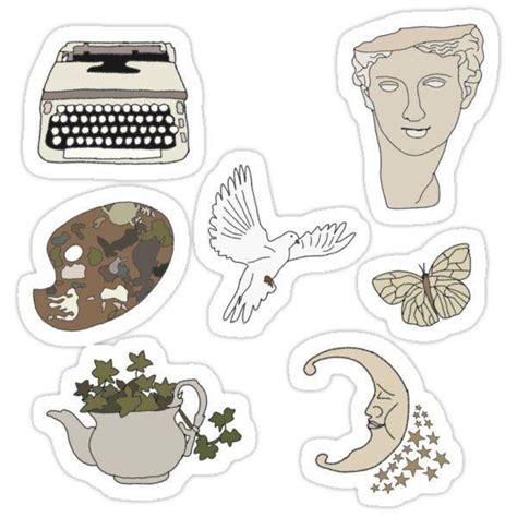 72 Pcspack Aesthetic Brown Stickers Hobbies And Toys Stationary And Craft Other Stationery