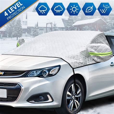 Astroai Car Windshield Snow Cover With Side Mirror Covers Mirror Snow