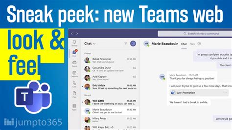 Microsoft Teams Web Getting An Updated Look And Feel Jumpto365 Blog