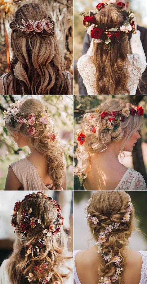 Long Wedding Hairstyles With Flowers Hi Miss Puff