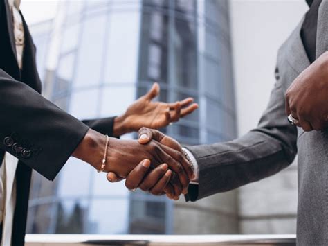 African Black Business Man People Shaking Hands Free Photo Cariblens