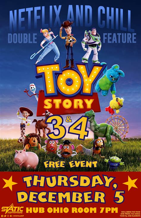 Netflix And Chill Double Feature Toy Story 3 And 4 — Static At Iup