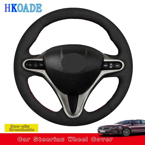 Customize Soft Suede Leather Steering Wheel Cover For Honda Civic Civic