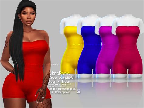 Crop Jumpsuit Sims 4 Cc Kids Clothing Sims 4 Clothing Sims 4 Dresses