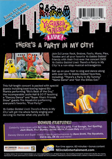 yo gabba gabba there s a party in my city live concert deluxe edition on dvd movie