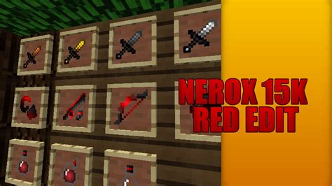 Minecraft Pvp Texture Pack Nerox 15k Red Edit 1817 Youtube