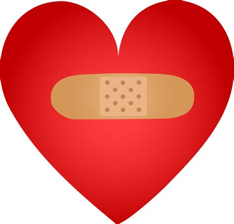 Healing Heart With Band Aid Free Clip Art