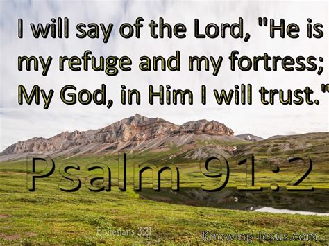 Psalm 912 The Lord Is My Refuge And Fortress Green