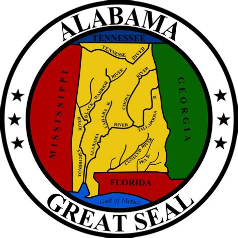 Alabama State Seal Eps Pdf Us States Flag And Seal And Arm And Emblem