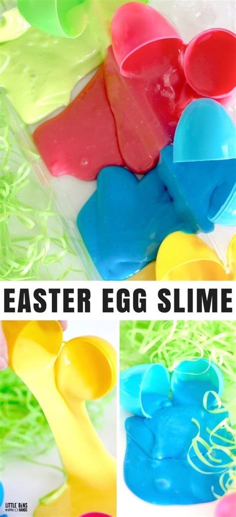 Easter Egg Slime For Kids Easter Science And Sensory Activity