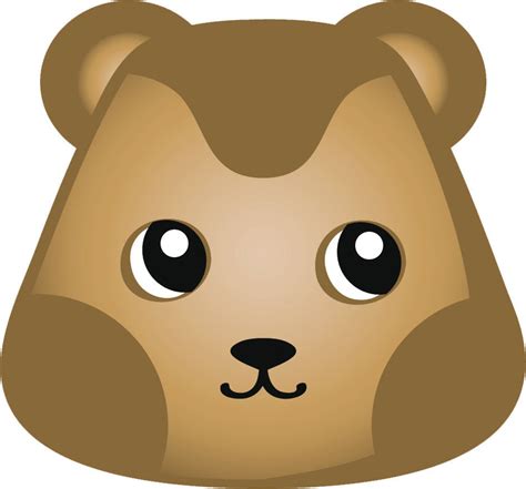 Cute Kawaii Animal Cartoon Emoji Head Bear Vinyl Decal Sticker