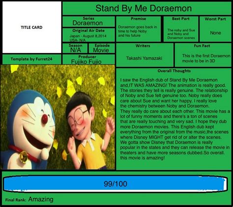 Stand By Me Doraemon Review By Doraeartdreams Aspy On Deviantart
